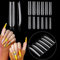 Deciniee Capsules Americaine Ongles Transparents: 504 Pièces Faux Ongles et Capsules - 12 Tailles Capsule Ongle Long pour Salon de Manucure Maison Bricolage
