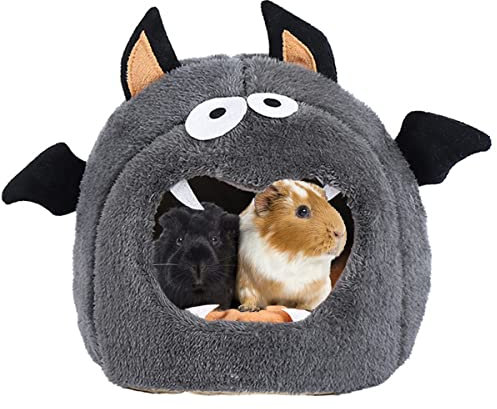 Vehomy Meerschweinchenbett Häschenhöhlenbett Versteckkäfig Zubehör Kleines Haustier Warmes süßes Fledermaushausbett für Meerschweinchen Hamster Frettchen Zwergkaninchen Ratten Igel Chinchilla