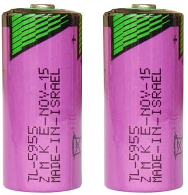 (2-Pack) TL-5955 2/3AA STD 1650mAh 3.6V Lithium Thionyl Chloride Battery for Tadiran TL-4955 3.6V SL-761 ER14335 PLC, CNC Lithium Battery