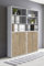 Schrankwand TABOR 11 Büroregal Aktenschränke Büroschrank abschließbar in diversen Farbvarianten (lichtgrau/Gold Harbor Oak)