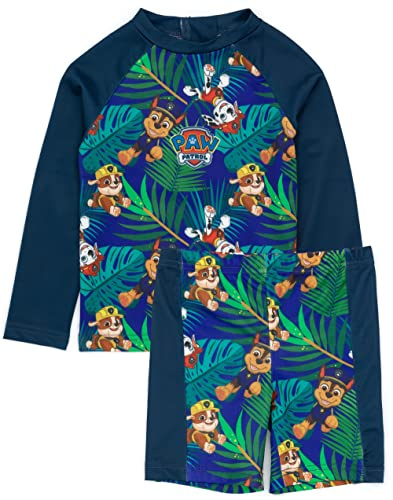 PAW PATROL Badeanzug Jungen Kleinkinder 2 Stück T-Shirt Shorts Schwimmset