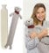 ADEPTNA Extra Long Hot Water Bottle with Sherpa Animal Character - Soft Plush Faux Fur Cover - Comfortable, Safe, Anti-Leak - Body Hot Water Bottle for Neck and Shoulder, Back, Legs, Waist (Grey)