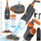 KESSER® Poolsauger mit Akku | elektrisch Pool Bodensauger Mit Teleskopstange 3,6m | Poolreiniger mit Filter & 2-Geschwindigkeits-System | Handsauger Reinigungsset kabellos bis zu 25m³, Orange