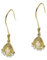 AMDXD 18 Karat 750 Gelbgold Ohrringe für Frauen, Vintage Retro Ohrhänger mit Labor Erstellt Opal Tropfen, 18K Gold Ohrstecker Mädchen Echt Goldschmuck, Gold
