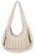 Juoxeepy Gesteppte Tragetasche, groß, gesteppt, Schultertasche, leichte gesteppte Polsterung, Hobo-Tasche, gesteppte Tasche, Cremeweiß, Large