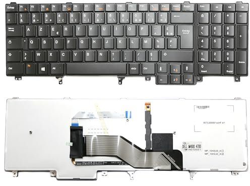 Clavier Francais AZERTY pour Dell Precision M2800 / M4700 / M4800 / M6600 / M6700 / M6800 - MP_10H2J + rétro-éclairage