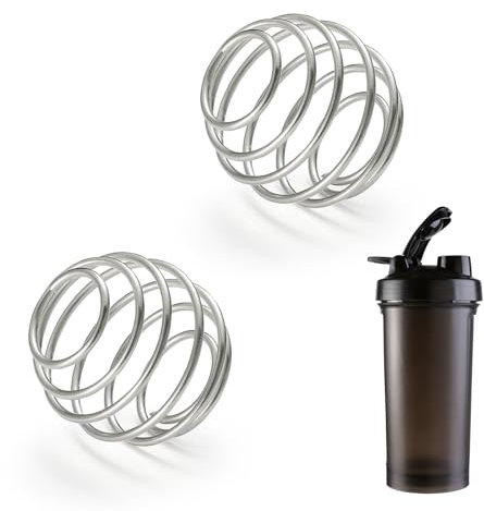 iziusy 2 Stück Shaker-Kugeln, Shaker Flasche Ball Edelstahl Stahl Protein Shaker Ball Mixer Ball Schneebesen Ball Blender Balls (5,6 cm)