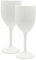 Procos - Verre réutilisable 2 pièces, pour fête ou fête dans le jardin, Blanc
