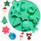 Stampo in Silicone per Natale, Stampo per Dolci e Cioccolato, Stampi per Cottura a Motivi Speciale Natalizio, con Babbo Natale, Albero di Natale, Calzini, Campane, Pupazzi di Neve
