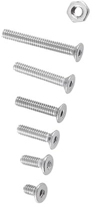 250 Stück Edelstahl-Sechskantschrauben, M2-Sortiment mit Muttern für Geräte, Maschinen und Heimwerker-Erfindungen (C: Flacher Kopf)