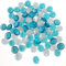 Glass Pebbles - 1.35KG Mixed Color Flat Marble Stones Beads, Artificial Crystal Gemstones Fire Clear Decorative Glass Beads for Vase Filler, Aquarium, Mosaic Tiles, Landscaping, Flowerpot(290PCS)