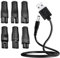 7Pcs Electric Shaver Charger Cable Kit, 5V USB Power Adapter Cord Replacement for Hair Clippers, Beard Trimmers, Shavers, Beauty Devices, Desk Lamps, Purifiers