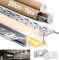Profilé Aluminium LED 2m x 15 (30m)- Profile Alu pour Ruban LED, Profilé LED Encastrable en Forme de U avec Couvercle Blanc Laiteux, Embouts (Encastrable -2M, 15)