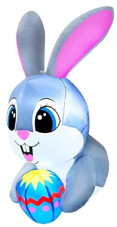 Aufblasbare Osterdekorationen für den Außenbereich, leuchtender riesiger aufblasbarer Osterhase