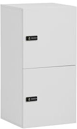 Schildmeyer Locked Spind Schrank Dial 159257 mit Zahlenschloss, Holzwerkstoff, mattweiß, 2 Türen