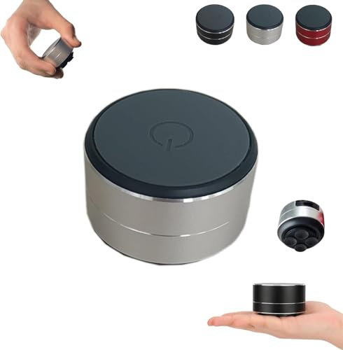 Hliloy Buzzgo Speaker, Buzzgo Echo Speaker, Mini Subwoofer, Bone Conduction, Bone Conduction Resonance Subwoofer, Tereo Bass Portable Small Wireless with Suction Cup (Silver)
