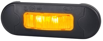 Hella 2PS 980 868-511 Seitenmarkierungsleuchte - DuraLED - LED - 12V | Anbau - Lichtscheibenfarbe: glasklar - Kabel: 2500mm - 2-polig - Menge: 1