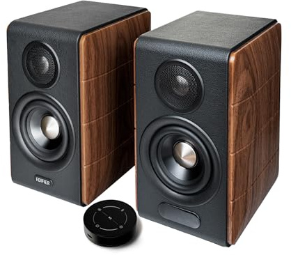 Edifier S880DB MKII Hi-Fi Bookshelf Speakers 2.0 with Sub Out, 88W, Walnut