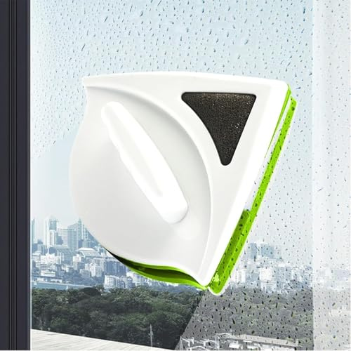 Upgraded Double Magnetic Window Cleaner for 20-30mm Double Glazed Windows, Double Sided Window Cleaner Tool with Strong Magnet, Built-In Water Storage and Anti-Drop Design