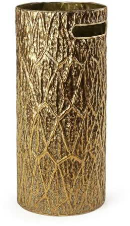 MECSAL CASALINGHI Portaombrelli in Metallo Oro Design Moderno Ø20x55 cm – Porta Ombrelli Tondo Decorativo per Ingresso, Salotto o Ufficio – Stile Elegante e Resistente, Vari Modelli (Oro Lucido)