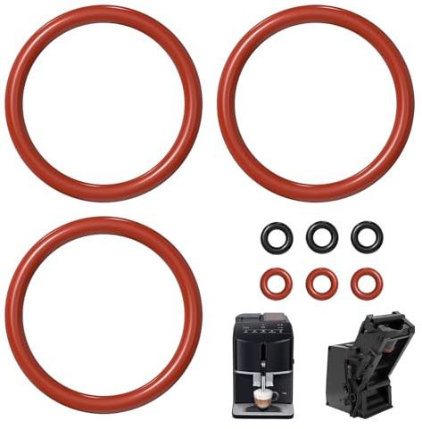 9 Stück Dichtungsringe Set für Siemens EQ5, EQ6, EQ6 Plus, EQ7, EQ8, Gaggenau, Bosch, Neff Kaffeemaschinen Brüheinheit, O-Ring Dichtungen für Kaffeemaschinen