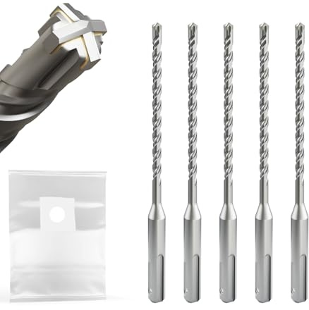 SDS Plus Bohrerset 5mm×160mm professionelle Wendeschneide aus Hartmetall für Beton, Mauerwerk & Stein – 5 teilig, langlebig und leistungsstark
