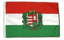 Fahne Flagge Ungarn mit Wappen 30 x45 cm