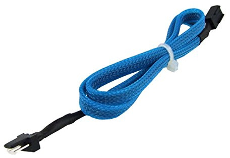 Phobya Verlängerung 3Pin Molex extra lang 60cm - UV Blau Kabel Lüfterkabel und Adapter