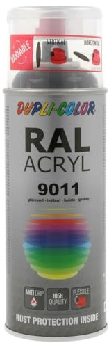 Dupli-Color 710612 Acryl-Spray, 400 ml, RAL 9011 Graphitschwarz Glanz