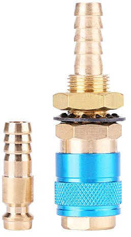 Rapide de Raccord de Gaz Trousse,Akozon Laiton M8 Raccord rapide de raccord de gaz et d'eau Raccord pour torche de soudage MIG TIG(Bleu)