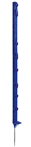 AKO 5X Kunststoffpfahl Titan Plus m.Trittverstärkung, 110 cm, blau - Länge über Grund: 90cm - Schafe, Rinder, Wildabwehr