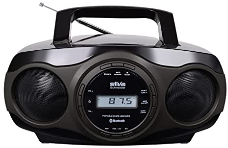 Silva Schneider MPC 17.7 BT Portabel Radio mit CD-Player, Bluetooth, schwarz/grau