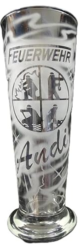 Biertulpe 0,3 l mit Gravur Feuerwehr Feuerwehrlogo und Name personalisiert | Altbiertulpe Pils Glas Bierglas individuell Geschenk Biertrinker freiwillige Jugendfeuerwehr Berufsfeuerwehr FFW FW