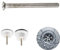 Tornillo de montaje de repuesto M6x60 para la válvula de desagüe del fregadero, aplicable universalmente para Ø 62,5 mm - 1 1/4 pulgadas y 70 mm - 1 1/2 pulgadas, acero inoxidable SS201, tornillo 1x