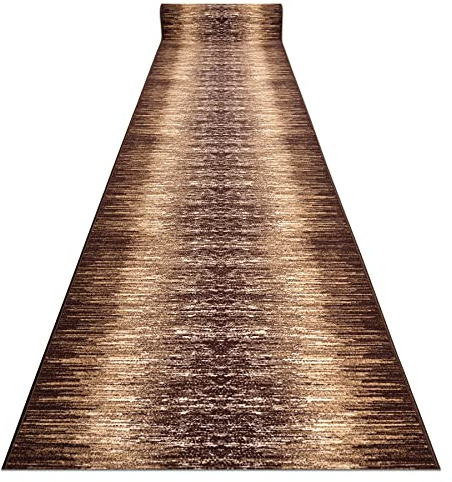 rugsx Antirutsch Teppichläufer Toltec - moderner Kurzflor für Küche, Flur & Wohnzimmer, Meterware, beige 67x450 cm