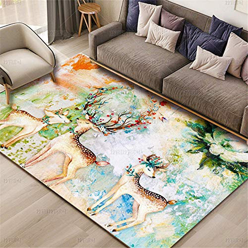 Bettumrandung Teppich Langfloorteppiche Cartoon Muster gelb kinderte Teppich Teppich Kinderzimmer Mädchen 60X90CM