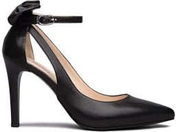 NEROGIARDINI Decoltè con cinturino caviglia e fiocco Nero NERO