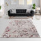 hochwertiger Designer Teppich Antea — Moderne Kurzflor Teppiche — Zimmerteppich im Vintage Design — (160x230cm, Blumen rot)