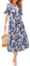 STYLEWORD Women Summer Dress Floral Short Sleeve Ladies Casual Swing Midi Dress with Pockets(Floral05,Large)