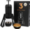 STARESSO Plus Portable Coffee Maker, Professional Travel Coffee Maker, Stainless Steel Pump 20Bar Pressure, 180ml Water Tank, Manual Portable Espresso Machine for Traveling Camping Office Home