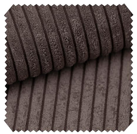 novely® PORTO - Polsterstoff in Breitcord-Optik - Ultraweicher Möbelstoff - Pflegeleichte Meterware 1 lfm Farbe: 04 Braun