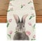 Artoid Mode Tulpe Hase Ostern Tischläufer, Waschbar Modern Frühling Küche Esstisch Dekoration für drinnen und draußen Urlaub Party Wohnzimmer Dekor 40 x 180 cm