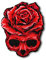 BPA Schädel Rose Aufnäher, Patches zum Aufbügeln, Bügel Flicken