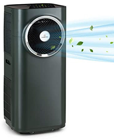 Klarstein Kraftwerk Eco Smart 11 Aire Acondicionado Portátil - 11,500 BTU, WiFi & App Control, 3 en 1: Refrigeración, Ventilador & Deshumidificador, Para 35-59 m², Silencioso, Clase A+, Antracita