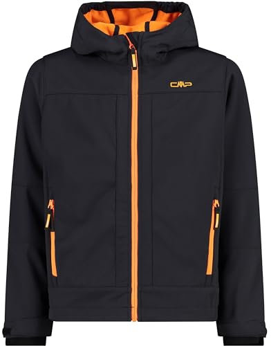CMP Softshell Jungen Kapuzen Jacke,Anthrazit Flamme,92