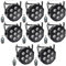 SEBRUANC RGBW LED Par Scheinwerfer, 8pcs 7 LED Strahler Bühnenlicht mit Fernbedienung 8 Modi Disco Lichteffekte für DJ Bar Hochzeit Weihnachten Haloween Beleuchtung