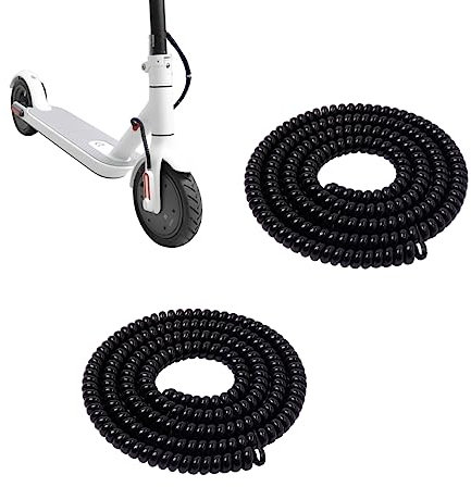 YQQXCY 2M Scooter Kabelschutz Spiral Kabelschlauch, für Ninebot G30 Max Kugoo M365 Xiaomi 1S Pro2 Mi3,E-Scooter Zubehör (Schwarz)