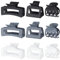 CHANDAT Juego de 3 pinzas para el pelo para mujer, 9 pinzas rectangulares medianas para cabello grueso, clips cuadrados para cabello fino, color gris