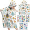 DKDDSSS Kapuzen Badeponcho für Kinder, Handtuch Poncho Kinder, Saugfähig Kinder Strandtuch, Badetücher mit Kapuze, Saugfähiges Kapuzenhandtuch für Strand Schwimmen Dusche (Wal)