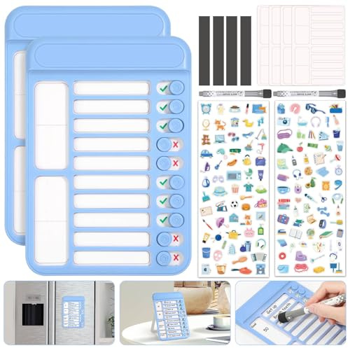 Audab Trocken abwischbare Aufgabendiagramm für Kinder, magnetische Checklistentafel, My Chores Slider Chart to Do Liste, Routine-Belohnungsdiagramm, Aufgaben-Tracker für Zuhause, Kühlschrank, Wand